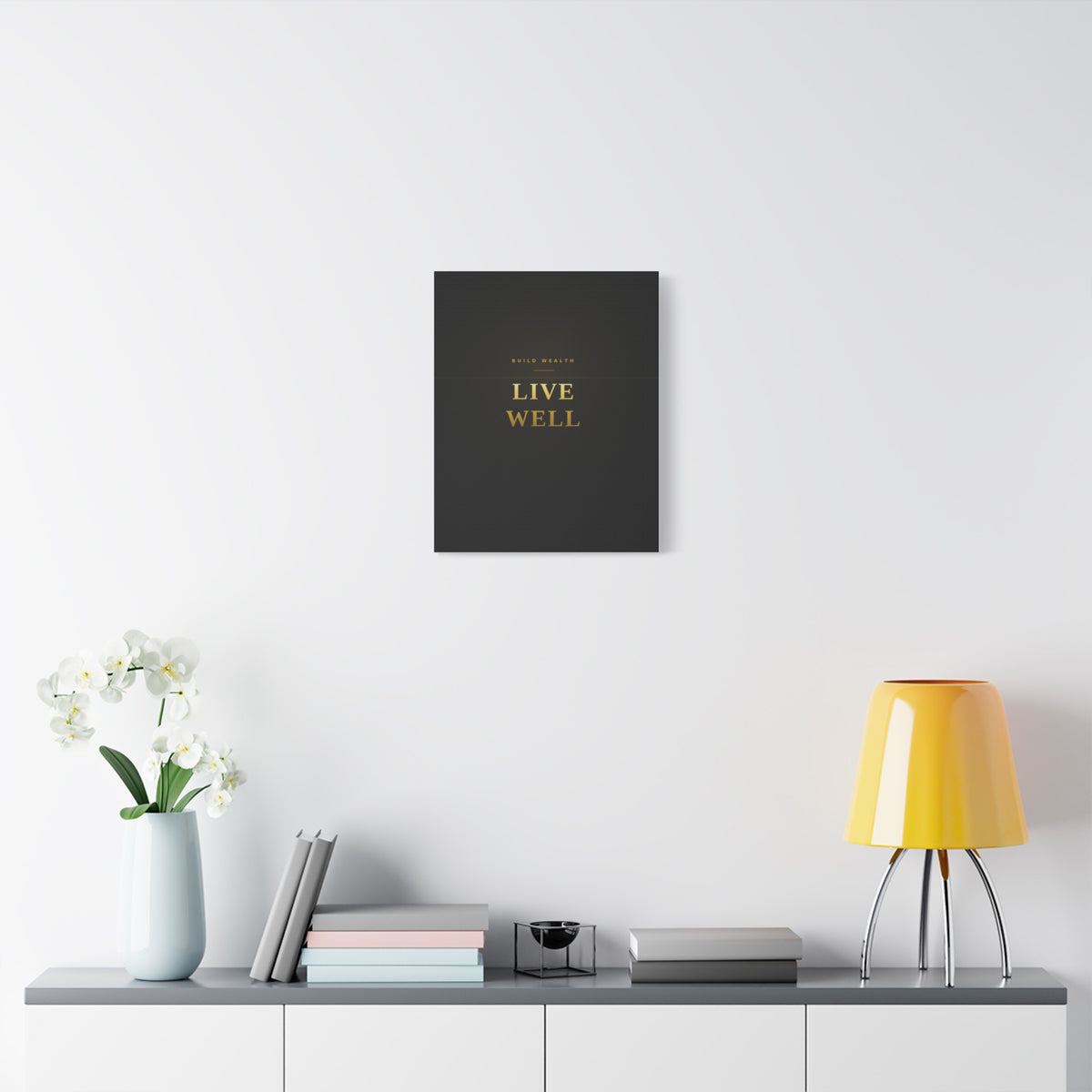 Build Wealth. Live Well. — Framed Wall Art Print