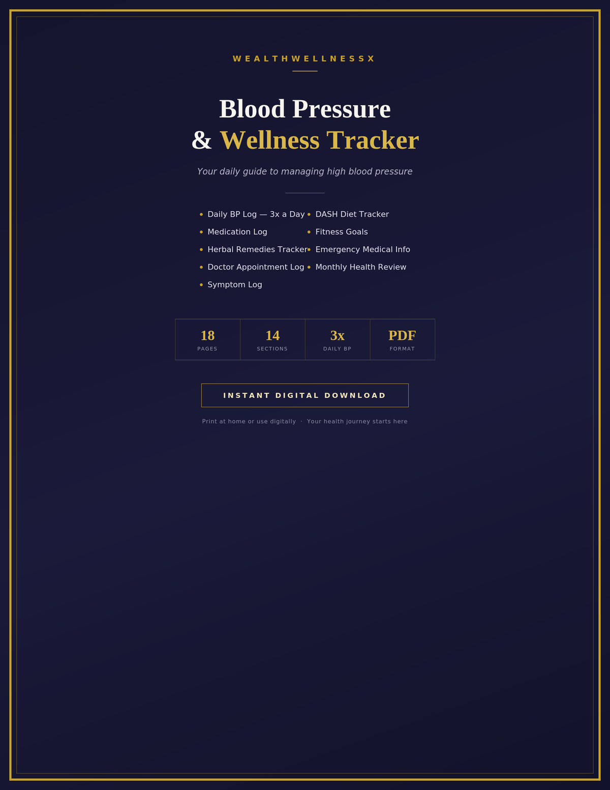 Blood Pressure & Wellness Tracker — Free Interactive App Included!