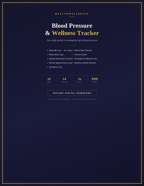 Blood Pressure & Wellness Tracker — Free Interactive App Included!