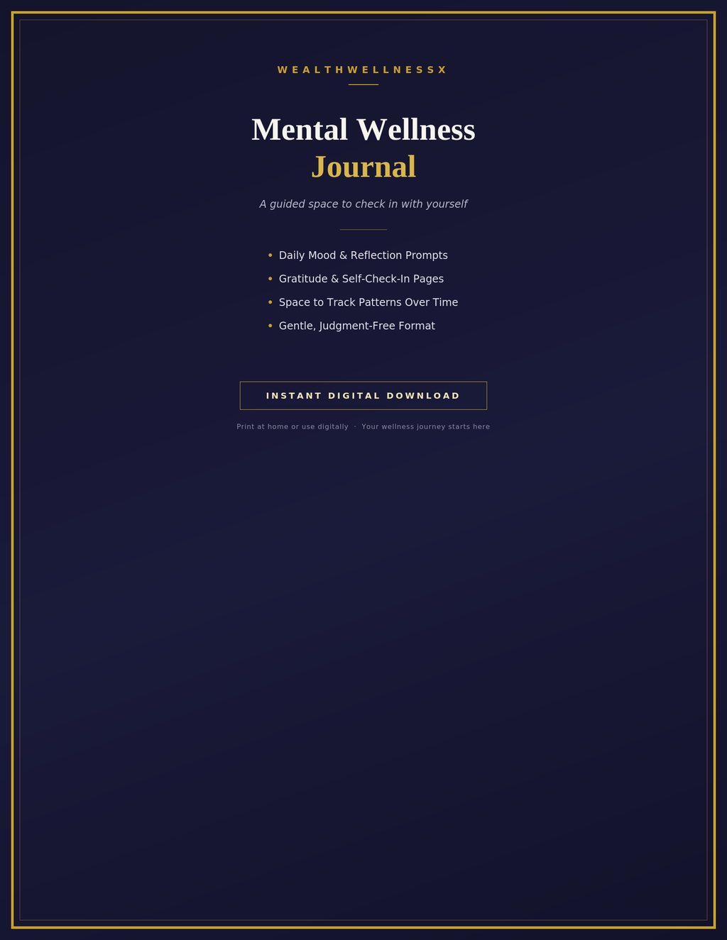 Mental Wellness Journal