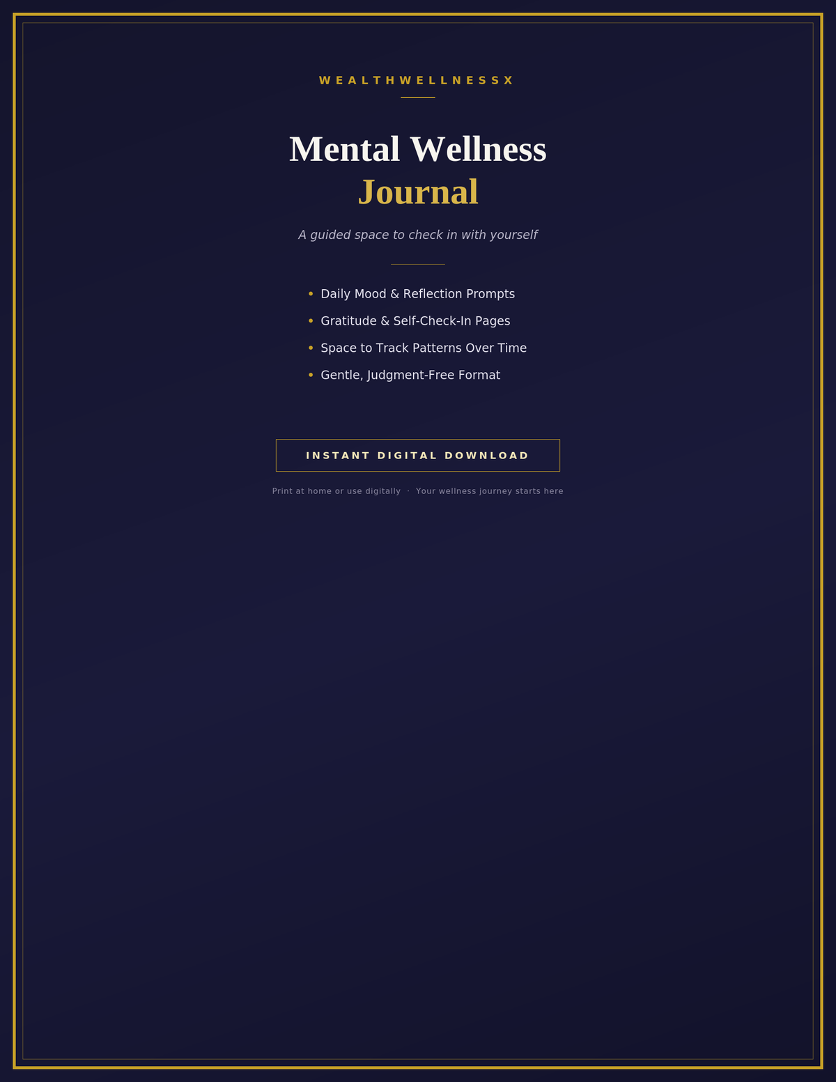 Mental Wellness Journal