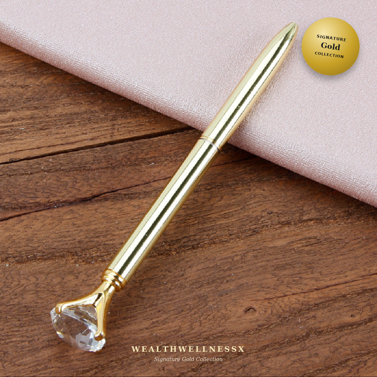 Signature Gold Crystal Pen