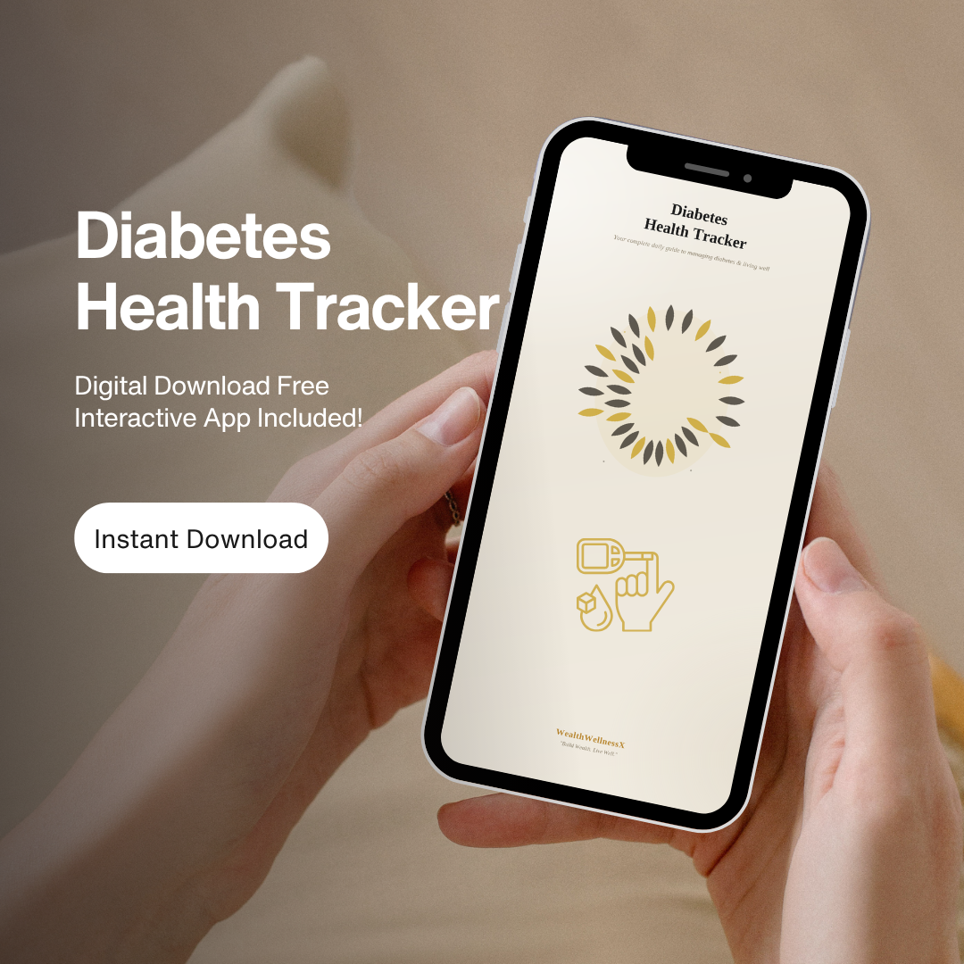 Diabetes Health Tracker (PDF) — Free Interactive App Included!